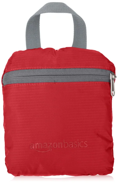 Amazon Basics 25L可摺疊旅行背包｜紅色｜商品實物照片3